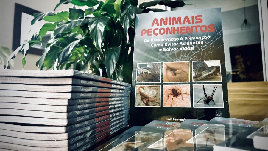 Biólogo lança livro para prevenir acidentes com animais peçonhentos